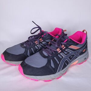Asics Womens Shoes 10 Gel Venture 7 Gray, Pink Trail Running